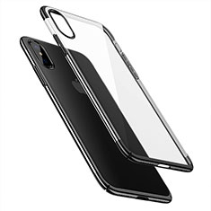 Funda Dura Ultrafina Transparente para Apple iPhone Xs Negro