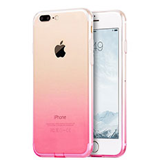 Funda Gel Ultrafina Transparente Gradiente G01 para Apple iPhone 8 Plus Rosa