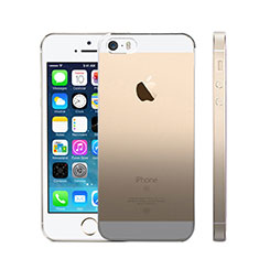 Funda Gel Ultrafina Transparente Gradiente para Apple iPhone SE Gris