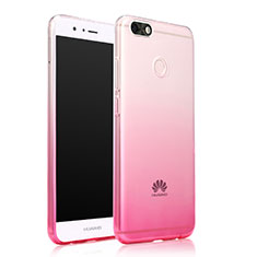 Funda Gel Ultrafina Transparente Gradiente para Huawei Enjoy 7 Rosa