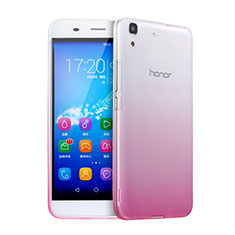 Funda Gel Ultrafina Transparente Gradiente para Huawei Honor 4A Rosa