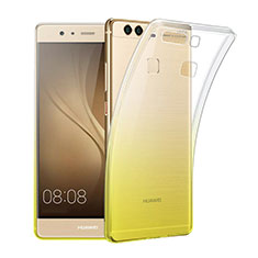 Funda Gel Ultrafina Transparente Gradiente para Huawei P9 Amarillo
