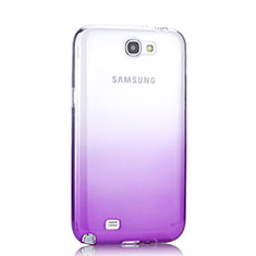 Funda Gel Ultrafina Transparente Gradiente para Samsung Galaxy Note 2 N7100 N7105 Morado