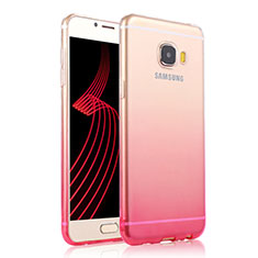 Funda Gel Ultrafina Transparente Gradiente T04 para Samsung Galaxy C5 Pro C5010 Rosa