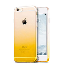 Funda Gel Ultrafina Transparente Gradiente Z01 para Apple iPhone 6 Amarillo
