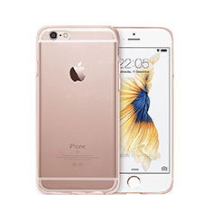 Funda Gel Ultrafina Transparente para Apple iPhone 6S Plus Oro Rosa