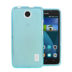 Funda Gel Ultrafina Transparente para Huawei Ascend Y635 Dual SIM Azul