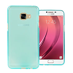 Funda Gel Ultrafina Transparente para Samsung Galaxy C7 SM-C7000 Azul