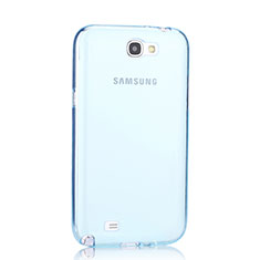 Funda Gel Ultrafina Transparente para Samsung Galaxy Note 2 N7100 N7105 Azul