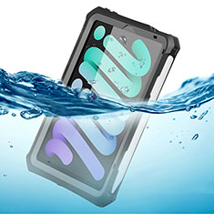 Funda Impermeable Bumper Silicona y Plastico Waterproof Carcasa 360 Grados para Apple iPad Mini 6 Negro
