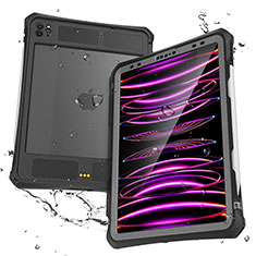 Funda Impermeable Bumper Silicona y Plastico Waterproof Carcasa 360 Grados para Apple iPad Pro 11 (2022) Negro