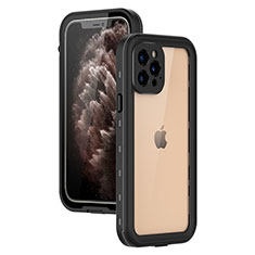 Funda Impermeable Bumper Silicona y Plastico Waterproof Carcasa 360 Grados para Apple iPhone 12 Pro Max Negro