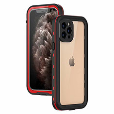 Funda Impermeable Bumper Silicona y Plastico Waterproof Carcasa 360 Grados para Apple iPhone 12 Pro Max Rojo