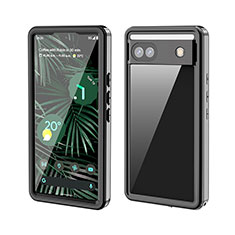 Funda Impermeable Bumper Silicona y Plastico Waterproof Carcasa 360 Grados para Google Pixel 6a 5G Negro