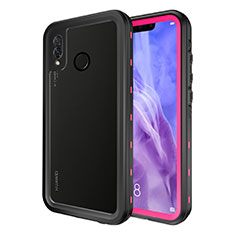 Funda Impermeable Bumper Silicona y Plastico Waterproof Carcasa 360 Grados para Huawei P20 Lite Rojo