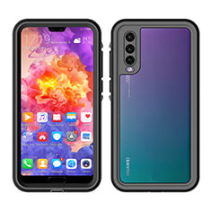 Funda Impermeable Bumper Silicona y Plastico Waterproof Carcasa 360 Grados para Huawei P20 Pro Negro