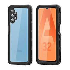 Funda Impermeable Bumper Silicona y Plastico Waterproof Carcasa 360 Grados para Samsung Galaxy A32 5G Negro