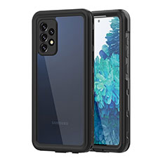 Funda Impermeable Bumper Silicona y Plastico Waterproof Carcasa 360 Grados para Samsung Galaxy A52 4G Negro