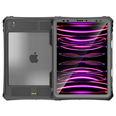 Funda Impermeable Bumper Silicona y Plastico Waterproof Carcasa 360 Grados W01 para Apple iPad Pro 11 (2022) Negro