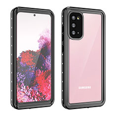 Funda Impermeable Bumper Silicona y Plastico Waterproof Carcasa 360 Grados W01 para Samsung Galaxy S20 5G Negro