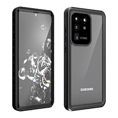 Funda Impermeable Bumper Silicona y Plastico Waterproof Carcasa 360 Grados W01 para Samsung Galaxy S20 Ultra 5G Negro