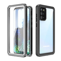 Funda Impermeable Bumper Silicona y Plastico Waterproof Carcasa 360 Grados W02 para Samsung Galaxy S20 Plus Negro
