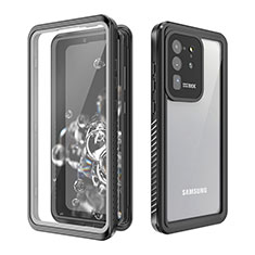 Funda Impermeable Bumper Silicona y Plastico Waterproof Carcasa 360 Grados W02 para Samsung Galaxy S20 Ultra Negro