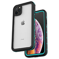 Funda Impermeable Bumper Silicona y Plastico Waterproof Carcasa 360 Grados W04 para Apple iPhone 11 Pro Cian