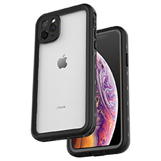 Funda Impermeable Bumper Silicona y Plastico Waterproof Carcasa 360 Grados W04 para Apple iPhone 11 Pro Max Negro