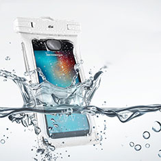 Funda Impermeable y Sumergible Universal para Samsung Galaxy Mega 6.3 i9200 i9205 Blanco