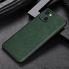 Funda Lujo Cuero Carcasa A04 para Apple iPhone 15 Plus Verde