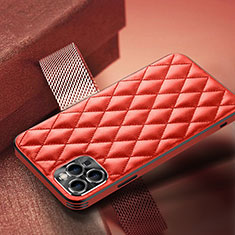 Funda Lujo Cuero Carcasa A07 para Apple iPhone 14 Pro Rojo