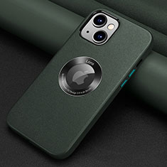 Funda Lujo Cuero Carcasa A08 para Apple iPhone 13 Mini Verde