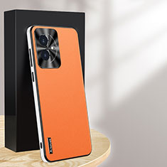 Funda Lujo Cuero Carcasa AT1 para Huawei Honor 100 5G Naranja