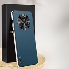 Funda Lujo Cuero Carcasa AT1 para Huawei Honor Magic5 5G Azul