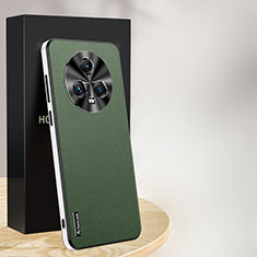 Funda Lujo Cuero Carcasa AT1 para Huawei Honor Magic5 5G Verde