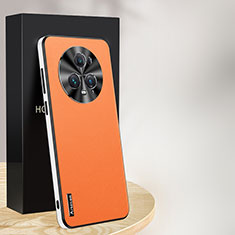 Funda Lujo Cuero Carcasa AT1 para Huawei Honor Magic5 Pro 5G Naranja
