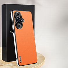 Funda Lujo Cuero Carcasa AT1 para Huawei Nova 11 Pro Naranja