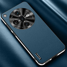 Funda Lujo Cuero Carcasa AT1 para Oppo Find X7 Ultra 5G Azul