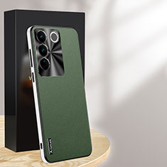 Funda Lujo Cuero Carcasa AT1 para Vivo V27 Pro 5G Verde