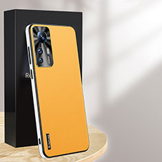 Funda Lujo Cuero Carcasa AT1 para Xiaomi Mi 12T 5G Amarillo