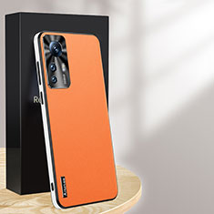 Funda Lujo Cuero Carcasa AT1 para Xiaomi Mi 12T 5G Naranja