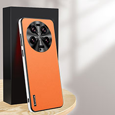 Funda Lujo Cuero Carcasa AT1 para Xiaomi Mi 13 Ultra 5G Naranja
