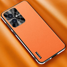 Funda Lujo Cuero Carcasa AT2 para Huawei Honor 100 5G Naranja