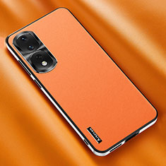 Funda Lujo Cuero Carcasa AT2 para Huawei Honor 90 Pro 5G Naranja