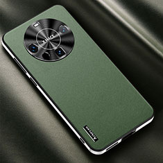 Funda Lujo Cuero Carcasa AT2 para Huawei Mate 60 Verde