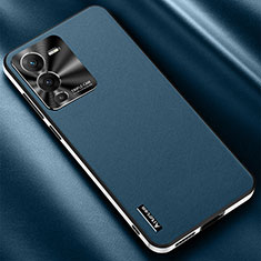 Funda Lujo Cuero Carcasa AT2 para Vivo V25 Pro 5G Azul