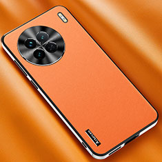 Funda Lujo Cuero Carcasa AT2 para Vivo X90 Pro 5G Naranja