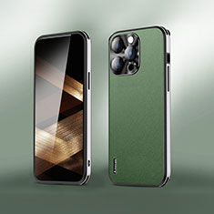 Funda Lujo Cuero Carcasa AT6 para Apple iPhone 13 Pro Max Verde