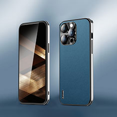 Funda Lujo Cuero Carcasa AT6 para Apple iPhone 14 Pro Max Azul